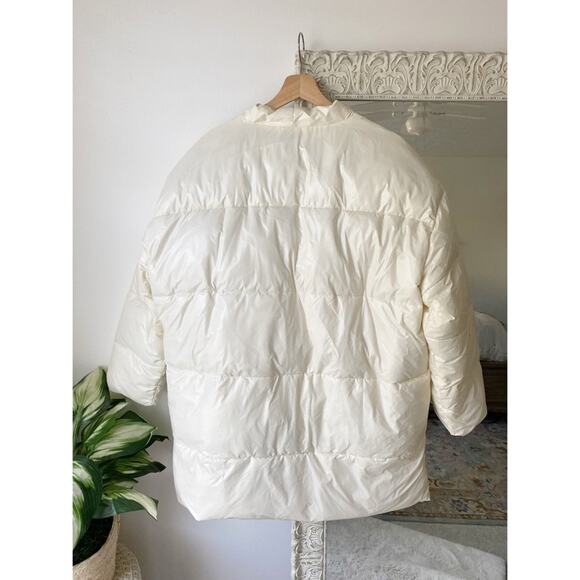 Zara Oversized Button Down Puffer Coat - Picture 9 of 12